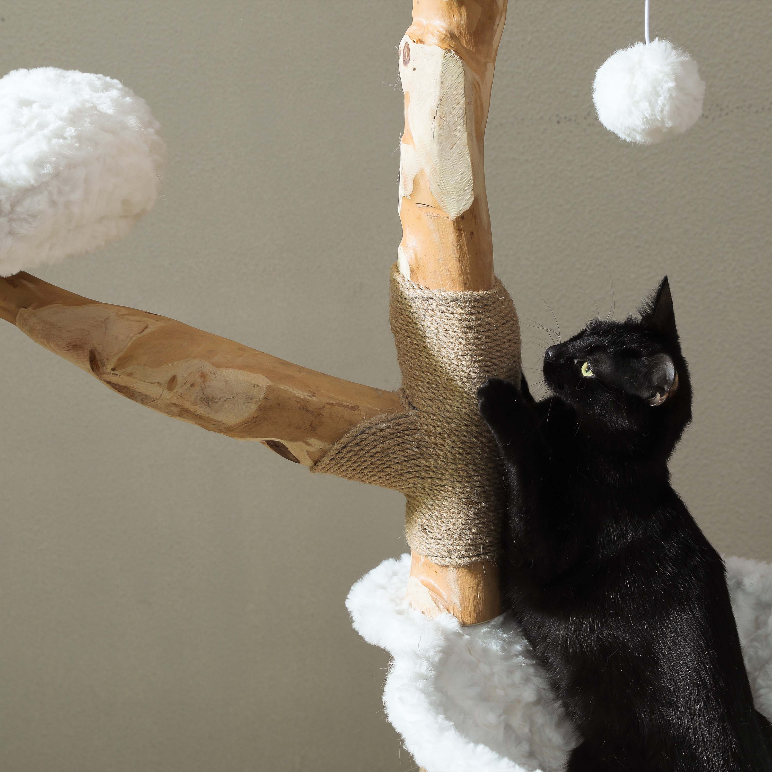 Kratzbaum aus Holz für Katzen, einzigartiges Design