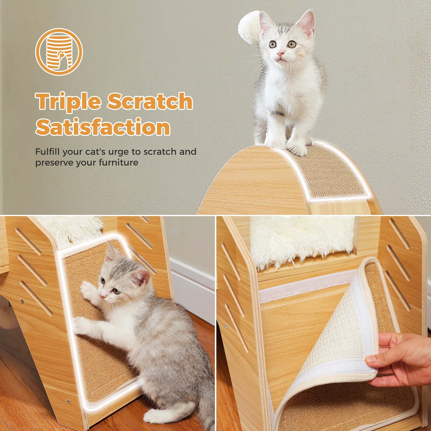 Mehrstufiger Kratzbaum für mehrere Katzen