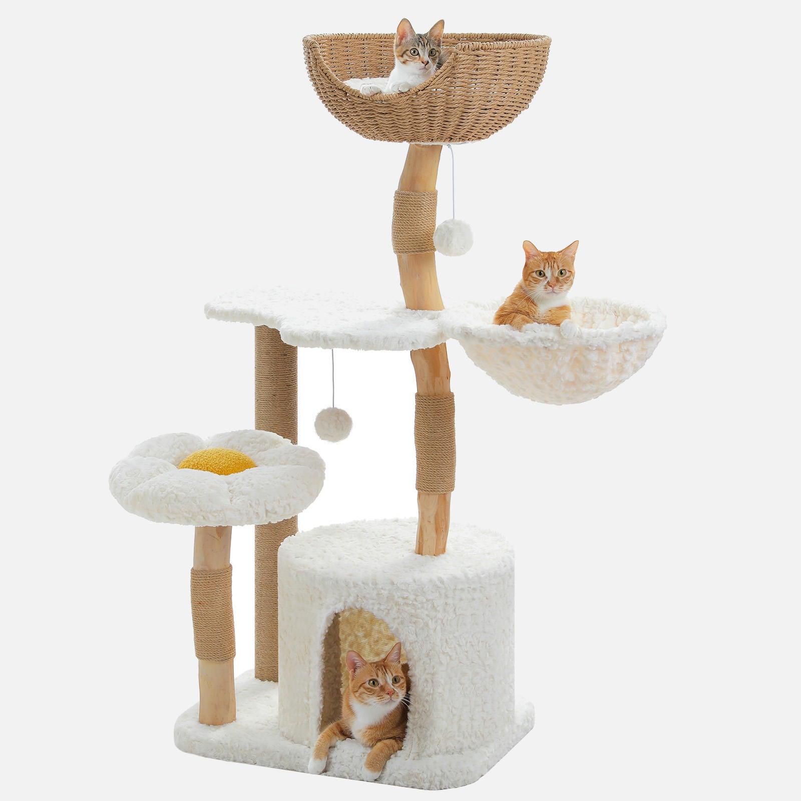 PureWood – Großer Holz-Kratzbaum 1